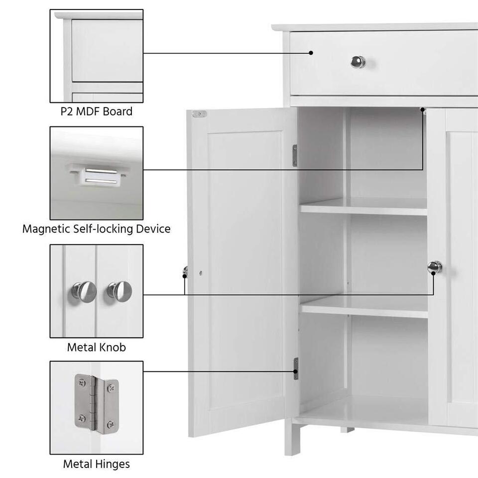 Bathroom Storage Cabinet Floor Standing - Versatile